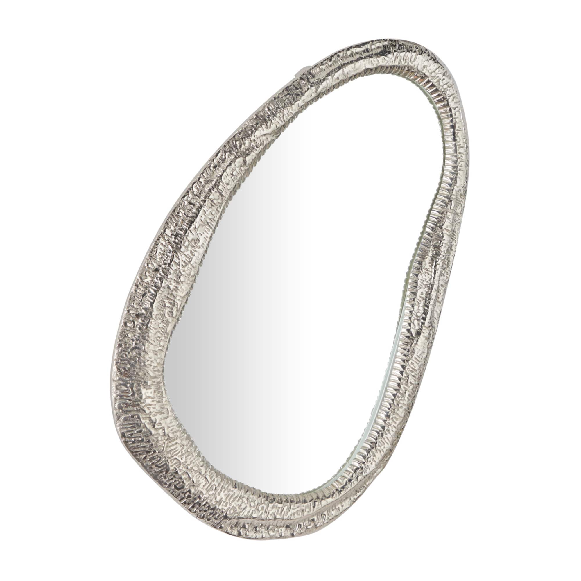 Silver Contemporary Wall Mirror, 23" x 2" x 35"